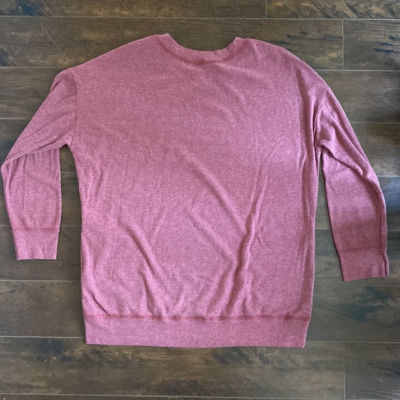 No Label - Long Sleeve Tunic Tee with Pockets - Heather Red - Large - Picture 4 of 5